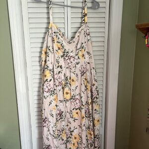 Torrid Floral Maxi Dress in Yellow and Purple